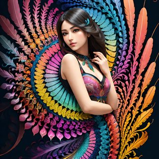 Girl abstract wallpaper