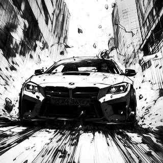 Car and house wallpaper