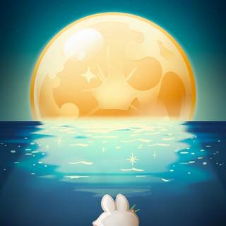 Moon rabbit wallpaper