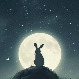 Moon rabbit wallpaper