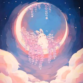 Moon rabbit wallpaper