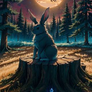 Moon rabbit wallpaper