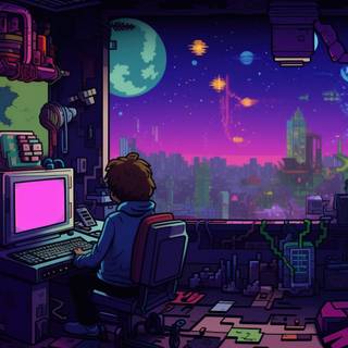 Spring lofi 4k wallpaper