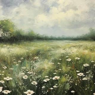 Aesthetic spring meadow wallpaper