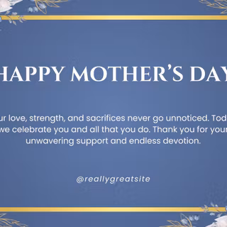 Blue and white Mother's Day wallpaper