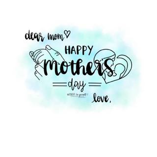 Blue and white Mother's Day wallpaper