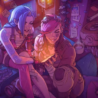 Vi and Jinx wallpaper