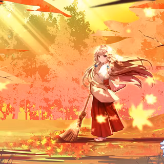 Japan red tree anime wallpaper