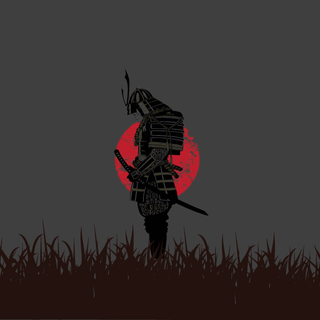 Minimalist samurai wallpaper