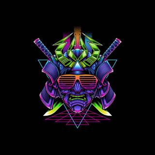 Minimalist samurai wallpaper