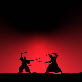 Minimalist samurai wallpaper