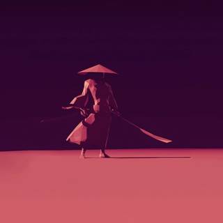 Minimalist samurai wallpaper