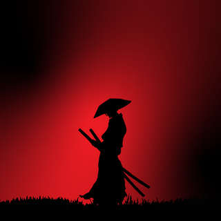 Minimalist samurai wallpaper