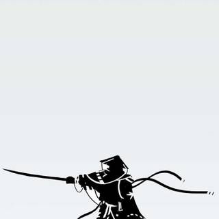 Minimalist samurai wallpaper