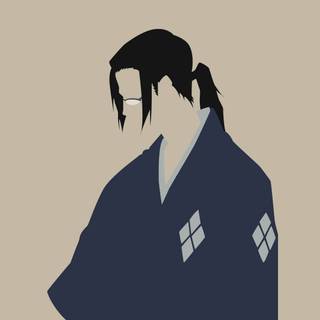 Minimalist samurai wallpaper