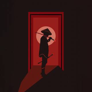 Minimalist samurai wallpaper