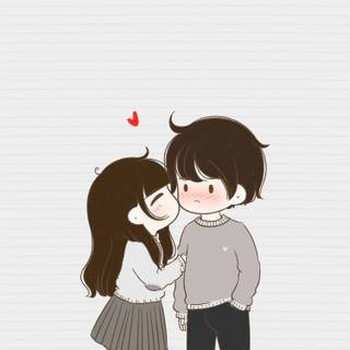 Anime couple cuddling wallpaper