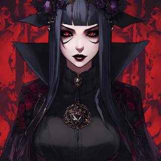 Beautiful evil girl phone wallpaper