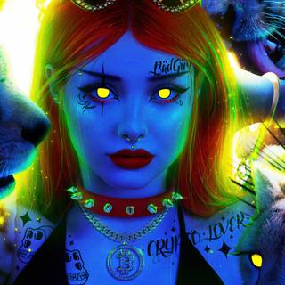 Beautiful evil girl phone wallpaper