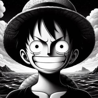 Anime Luffy black wallpaper