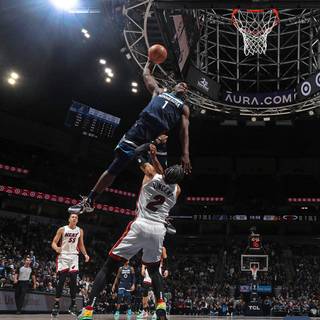 Anthony Edwards dunking wallpaper