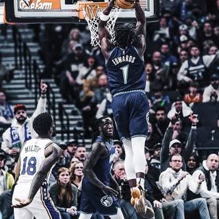 Anthony Edwards dunking wallpaper