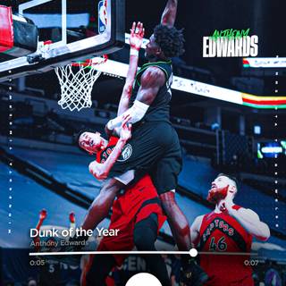 Anthony Edwards dunking wallpaper