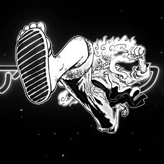 Black and white Luffy wallpaper