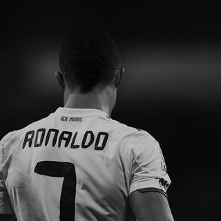 Cristiano Ronaldo black and white wallpaper