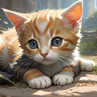Ginger cat 4k wallpaper