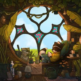 Lofi plant wallpaper