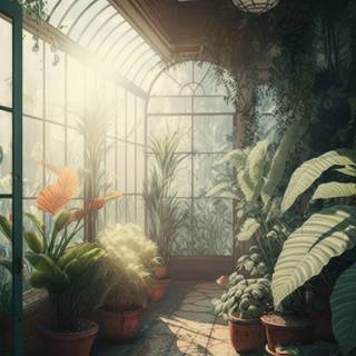 Cozy green wallpaper