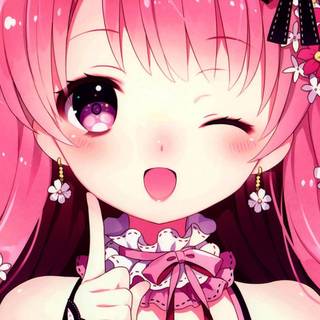Pink girl phone wallpaper