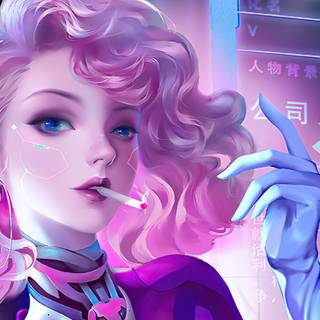 Pink girl 4k wallpaper