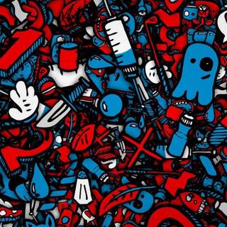 Red blue iPhone wallpaper