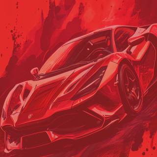 Red car phone wallpaper