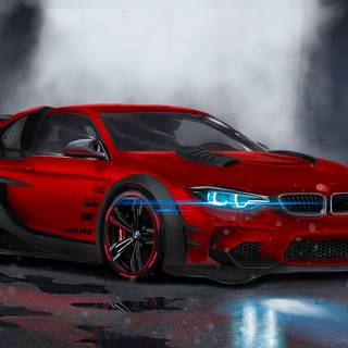 Neon sports car wallpaper