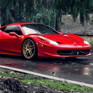 Red car phone wallpaper