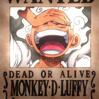 Luffy Gear 5 wanted poster wallpaper