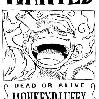 Luffy Gear 5 wanted poster wallpaper