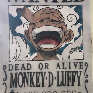 Luffy Gear 5 wanted poster wallpaper