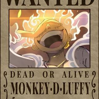 Luffy Gear 5 wanted poster wallpaper