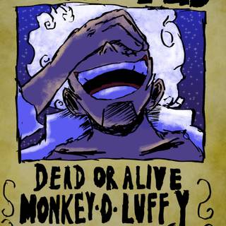 Luffy Gear 5 wanted poster wallpaper