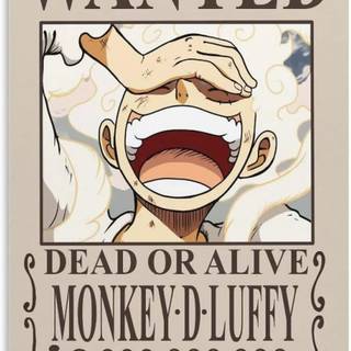 Luffy Gear 5 wanted poster wallpaper
