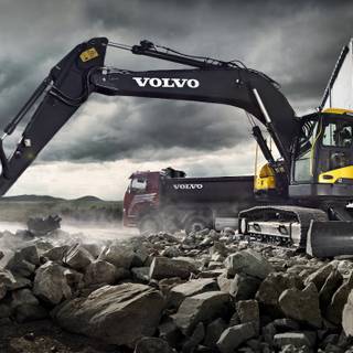 Volvo excavator wallpaper