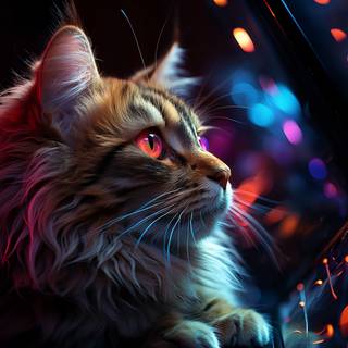Cat abstract wallpaper
