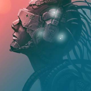 Cyborg 4k phone wallpaper