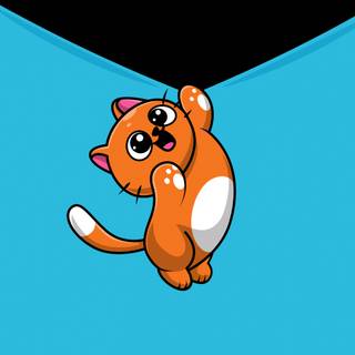 Cat cartoon 4k wallpaper