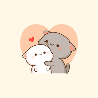 Cat cartoon 4k wallpaper