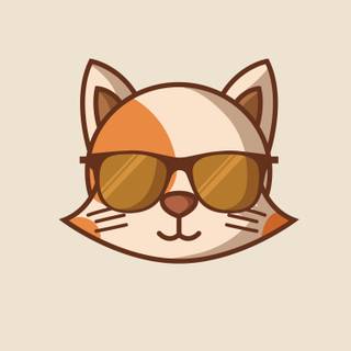 Cat cartoon 4k wallpaper